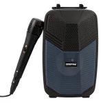 مكبر صوت جيباس المحمول بتقنية البلوتوث GMS11156 - مزود بميكروفون وإضاءة LED ودعم USB/TF/FM/AUX - جيباس