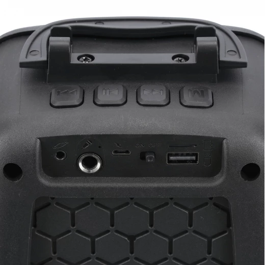 مكبر صوت جيباس المحمول بتقنية البلوتوث GMS11156 - مزود بميكروفون وإضاءة LED ودعم USB/TF/FM/AUX - جيباس - Image 8