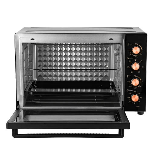 Geepas 100 L Multifunctional Oven- GO34059| 2800 W, With Rotisserie, Convection Functions and Inner Lamp| Easy to Use Control Knobs, 7 Stages Heating Selector, Adjustable Temperature| Perfect for Baking, Roasting, Cooking Meat, Vegetables, Cakes, Etc.| Bl - GEEPAS - Image 10