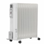 Geepas GRH28562 Oil Filled Radiator Heater – 13 Fins, 1100W/1500W/2600W, Adjustable Thermostat, Overheat Protection, Stable Castor Wheels, White - GEEPAS