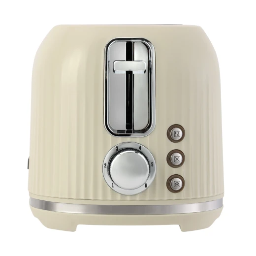 Geepas Fluted 2-Slice Toaster, 6 Browning Levels, Cream GBT36558UK-CR - GEEPAS - Image 3