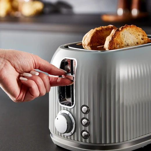 Geepas Fluted 2-Slice Toaster, 6 Browning Levels, Grey GBT36558UK-GR - GEEPAS - Image 7