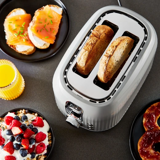 Geepas Fluted 2-Slice Toaster, 6 Browning Levels, Grey GBT36558UK-GR - GEEPAS - Image 9