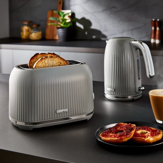 Geepas Fluted 2-Slice Toaster, 6 Browning Levels, Grey GBT36558UK-GR - GEEPAS - Image 10