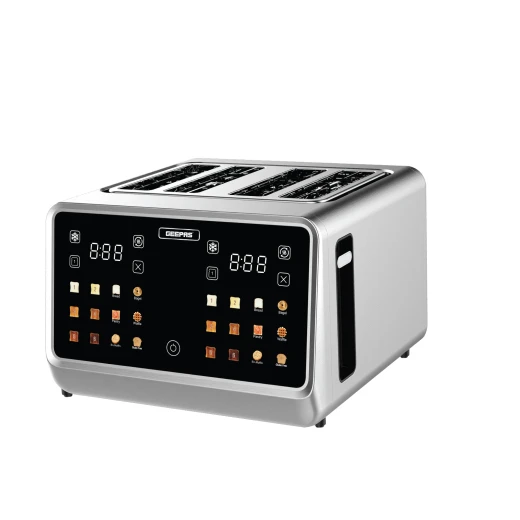 Geepas Digital 4-Slice Toaster, LED Touch, 6 Modes, Silver GBT36569UK - GEEPAS - Image 3