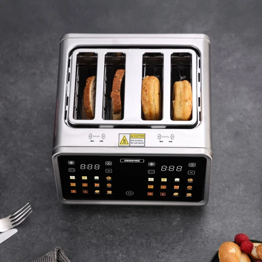 Geepas Digital 4-Slice Toaster, LED Touch, 6 Modes, Silver GBT36569UK - GEEPAS - Image 7