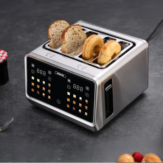 Geepas Digital 4-Slice Toaster, LED Touch, 6 Modes, Silver GBT36569UK - GEEPAS - Image 9