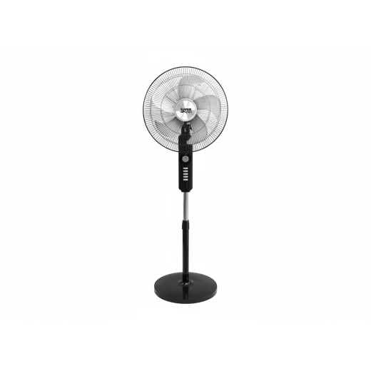 SuperTech 18‑Inch Stand Fan STFS45‑9084 Black – 60W – 5 Metal Blades – 4 Speed SuperTech 18‑Inch Stand Fan STFS45‑9084 Black – 60W – 5 Metal Blades – 4 Speed