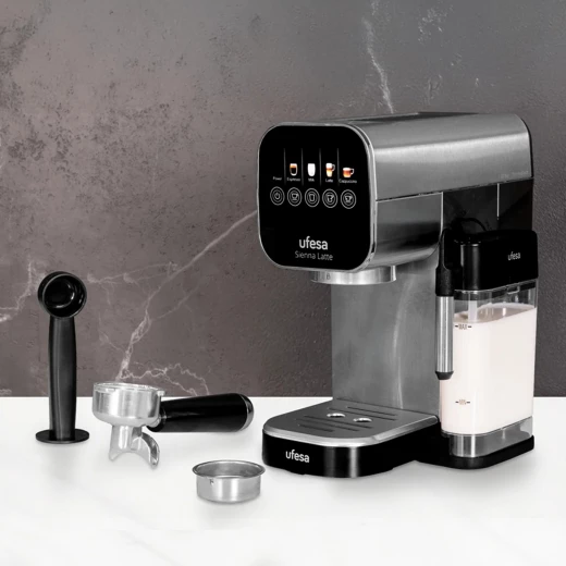 Ufesa Sienna Latte Espresso Coffee Machine with Thermoblock Heating System, 15-Bar Pressure & Professional Milk Frother - Ufesa - Image 3