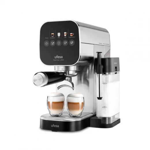 Ufesa Sienna Latte Espresso Coffee Machine with Thermoblock Heating System, 15-Bar Pressure & Professional Milk Frother - Ufesa - Image 4