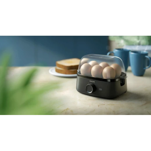 Philips 400W 3000 Series Egg Cooker, 6-Egg Capacity with Poaching Tray & Piercer, Saves 70% Energy, HD9137/91 - Philips - Image 7