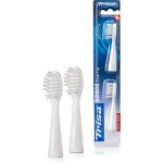 RISA Sonic Replacement Fine Tip Toothbrush Heads Compatible with TRISA Sonic Sensitive Toothbrush Soft Bristles, Bioplastic Head, Eco-Friendly Swiss Design - TRISA