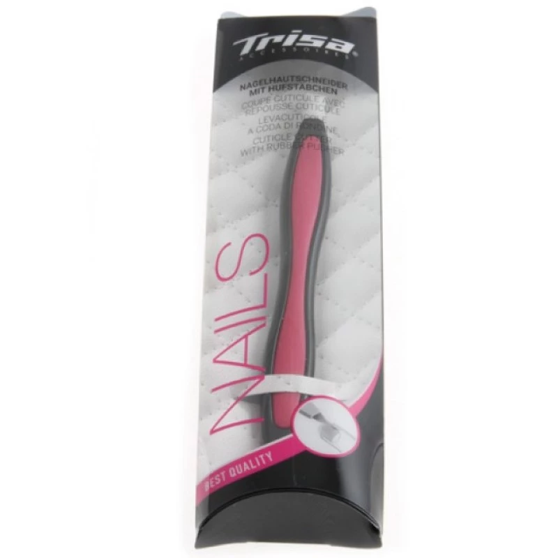 Trisa cuticle cutter with rubber pusher - TRISA