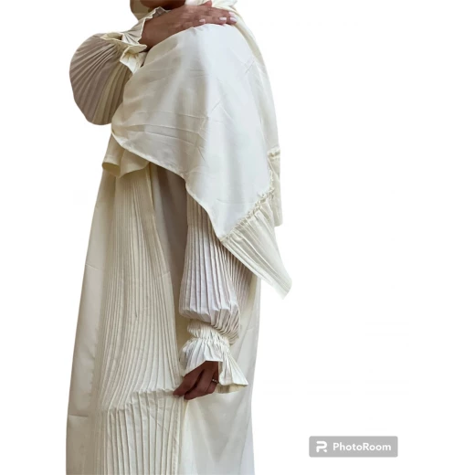 أواعي صلاة قطعه واحده مع شال موصول- اوفوايت - البركة - Image 2