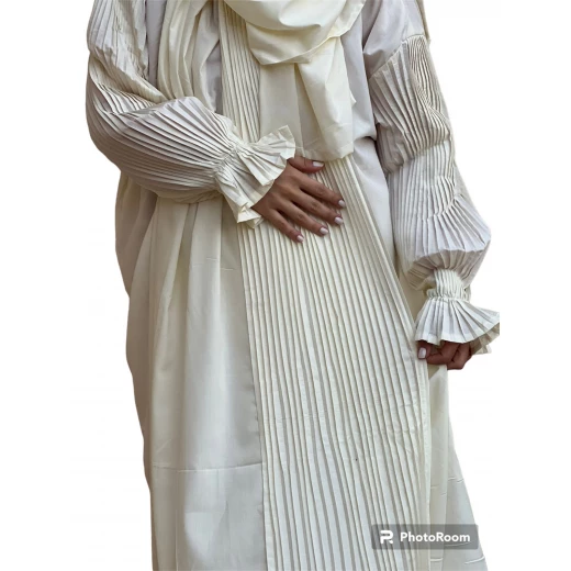 أواعي صلاة قطعه واحده مع شال موصول- اوفوايت أواعي صلاة قطعه واحده مع شال موصول- اوفوايت
