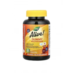 Nature's Way, Alive! Kids, Gummy Multivitamin, Cherry, Orange & Grape , 60 Gummies