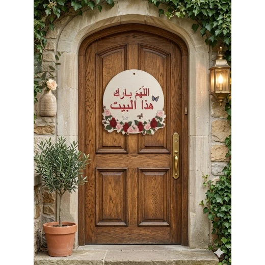 “Allahumma Barik Hatha Al-Bayt” Decorative Wooden Sign - Aa - Image 2