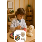 Sensoria ,Medical Set for coloring :skull, heart, brain gypsum models, water colors  - sensoria