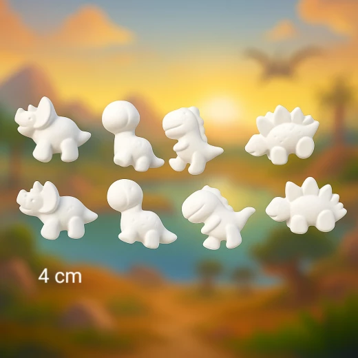 Sensoria, 8 Dino gypsum models for coloring ~5 cm with water colors Sensoria, 8 Dino gypsum models for coloring ~5 cm with water colors
