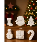 Sensoria ,Christmas package :6 gypsum pieces for coloring 3cm - sensoria