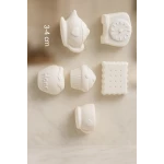 Sensoria Tea party gypsum models for coloring ,small  6 pieces - sensoria