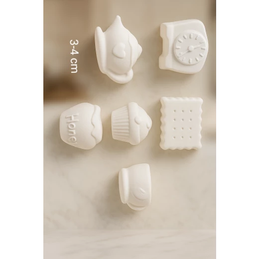 Sensoria Tea party gypsum models for coloring ,small  6 pieces