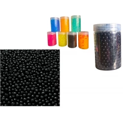 Orbeez different colors and sizes for sensory play 600 ml Black