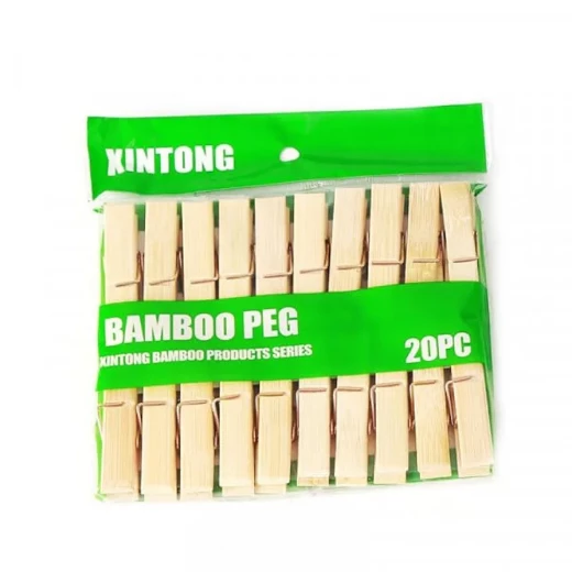 A&M Home Bamboo Clothes Pegs Pack of 20 Eco-Friendly Wooden Laundry Clips, Strong Grip, Durable & Reusable Clothespins for Indoor & Outdoor Drying - A&amp;m home - Image 3