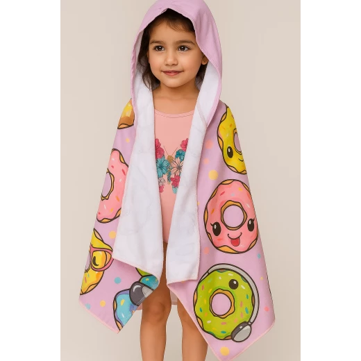 Sensoria, Donuts Hooded towels for Kids age 2-10 years Sensoria, Donuts Hooded towels for Kids age 2-10 years