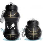 A&M home Basketball Water Bottle, BPA-Free Silicone, Basket Ball - A&amp;m home