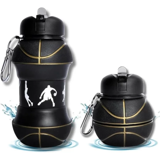 A&M home Basketball Water Bottle, BPA-Free Silicone, Basket Ball A&M home Basketball Water Bottle, BPA-Free Silicone, Basket Ball