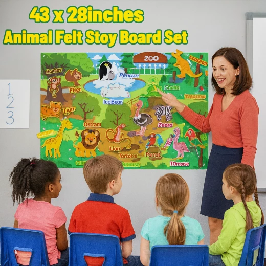 سينسوريا لوحة قصص حيوانات الغابة من اللباد، لعبة مونتيسوري للتعليم المبكر، ألعاب من الفلانيل ذات طابع خاص، لعبة تفاعلية، هدايا جدارية معلقة سينسوريا لوحة قصص حيوانات الغابة من اللباد، لعبة مونتيسوري للتعليم المبكر، ألعاب من الفلانيل ذات طابع خاص، لعبة تفاعلية، هدايا جدارية معلقة