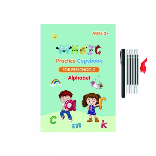 Sensoria Magic Practice Copybook Set (4 Books + 10 Refills + 1 Pen + 1 Grip) Reusable Number & Handwriting Tracing for Preschoolers - sensoria - Image 3