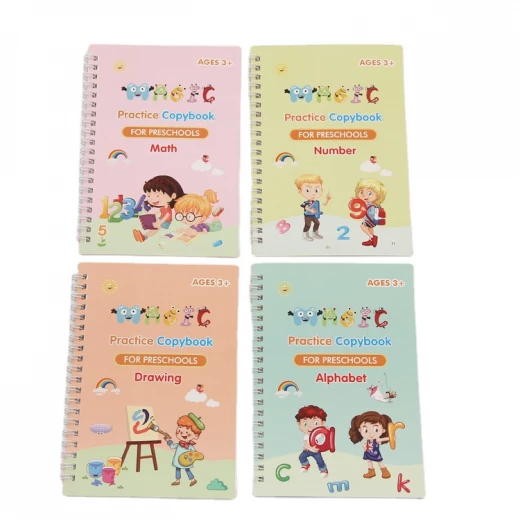Sensoria Magic Practice Copybook Set (4 Books + 10 Refills + 1 Pen + 1 Grip) Reusable Number & Handwriting Tracing for Preschoolers - sensoria - Image 5