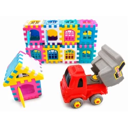 Sensoria, Creative Building Blocks Set with Take-Apart Dump Truck | 59-Piece Educational Construction Toy