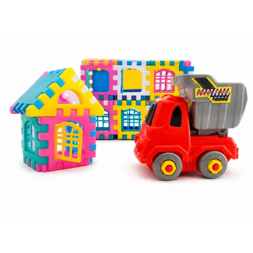 Sensoria, Creative Building Blocks Set with Take-Apart Dump Truck | 59-Piece Educational Construction Toy - sensoria - Image 4