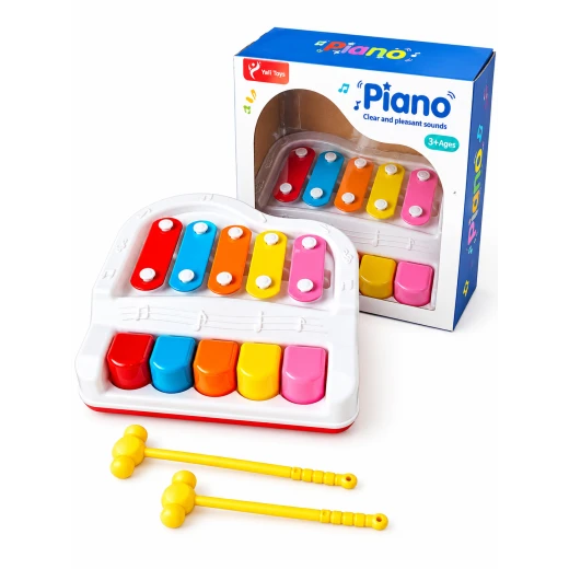 Sensoria 2-in-1 Piano & Xylophone – Musical Development Toy for Kids-