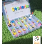 سينسوريا ، صندوق الاحرف الانجليزي المغناطيسية التعليمي 106 قطع - سنسوريا