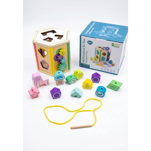 سينسوريا، مكعب المهارات الخشبي 8 في 1 سينسوريا، مكعب المهارات الخشبي 8 في 1