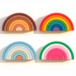 Sensoria, Wooden Rainbow Arches Educational Set – Four Unique Designs - sensoria