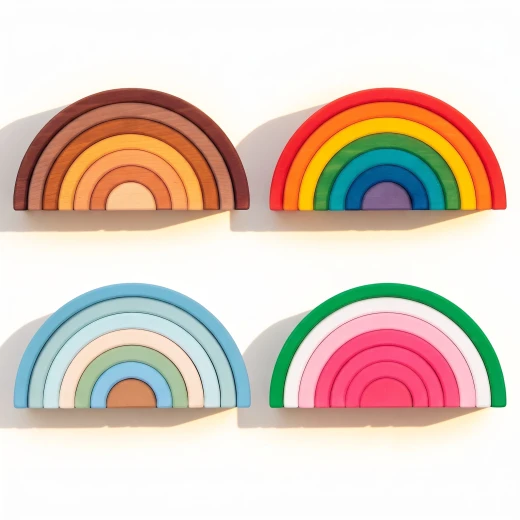 Sensoria, Wooden Rainbow Arches Educational Set – Four Unique Designs Sensoria, Wooden Rainbow Arches Educational Set – Four Unique Designs