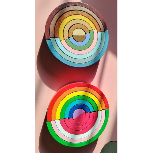 Sensoria, Wooden Rainbow Arches Educational Set – Four Unique Designs - sensoria - Image 5