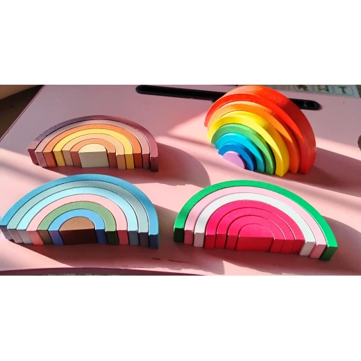 Sensoria, Wooden Rainbow Arches Educational Set – Four Unique Designs - sensoria - Image 7