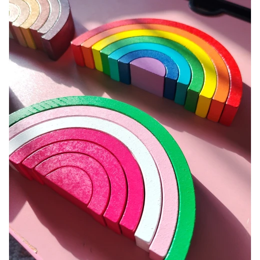 Sensoria, Wooden Rainbow Arches Educational Set – Four Unique Designs - sensoria - Image 9