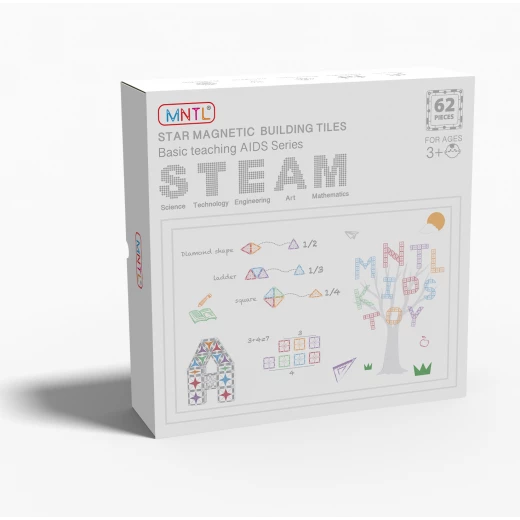 Magnetic Tiles - 62 Pieces (MNTL Star) Magnetic Tiles - 62 Pieces (MNTL Star)