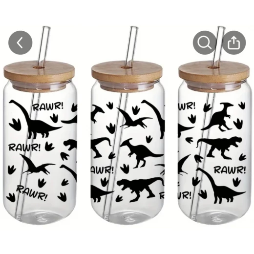 Alia's Gifts Decorate Dinosaur Glass Tumbler - Alia Gift - Image 4