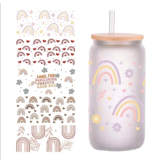 Alia's Gifts Decorate Rainbow Glass Tumbler - Alia Gift - Image 7