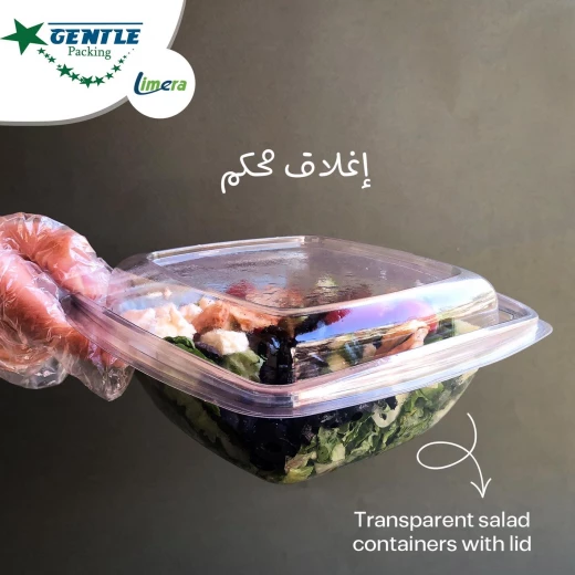 علب حفظ طعام بغطاء منفصل 750 مل - شفاف - 50 قطعة - جينتل باكنج - Image 2
