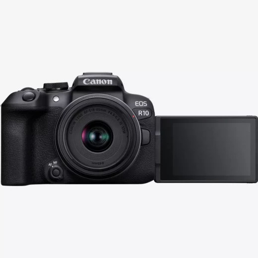 Canon EOS R10 with RF-S 18-45mm IS STM lens (5331C010AA), a powerful mirrorless camera featuring fast autofocus, high-resolution image quality, 4K video recording, and a versatile zoom lens ideal for photography and content creation Canon EOS R10 with RF-S 18-45mm IS STM lens (5331C010AA), a powerful mirrorless camera featuring fast autofocus, high-resolution image quality, 4K video recording, and a versatile zoom lens ideal for photography and content creation