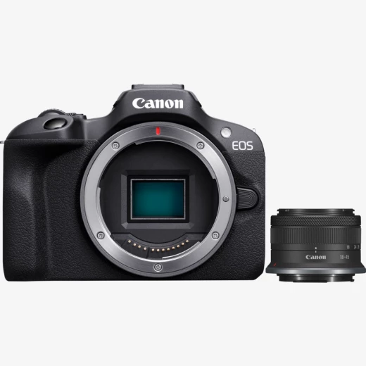 Canon EOS R100 with RF-S 18-45mm lens (6052C013AA), a compact mirrorless camera offering high-quality photos and videos, easy handling, fast autofocus, and versatile zoom lens for everyday shooting and content creation - Canon - Image 5